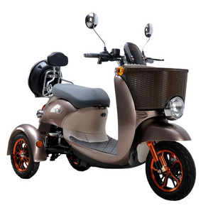 Eec Coc Approved  Fast Three Wheel electric scooter For Adults Disabled People With Front Big Basket