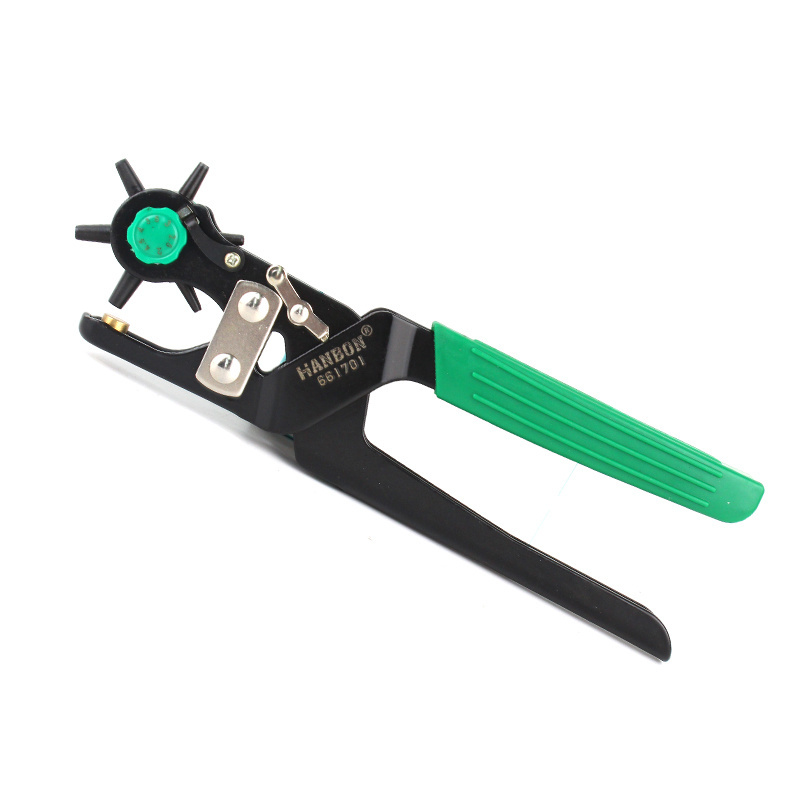 Hot Sale Leather Punching Tool 2mm-4.5mm Easily Punches Round Holes Revolving Punch Plier Tool For Belts, Straps, Fabric