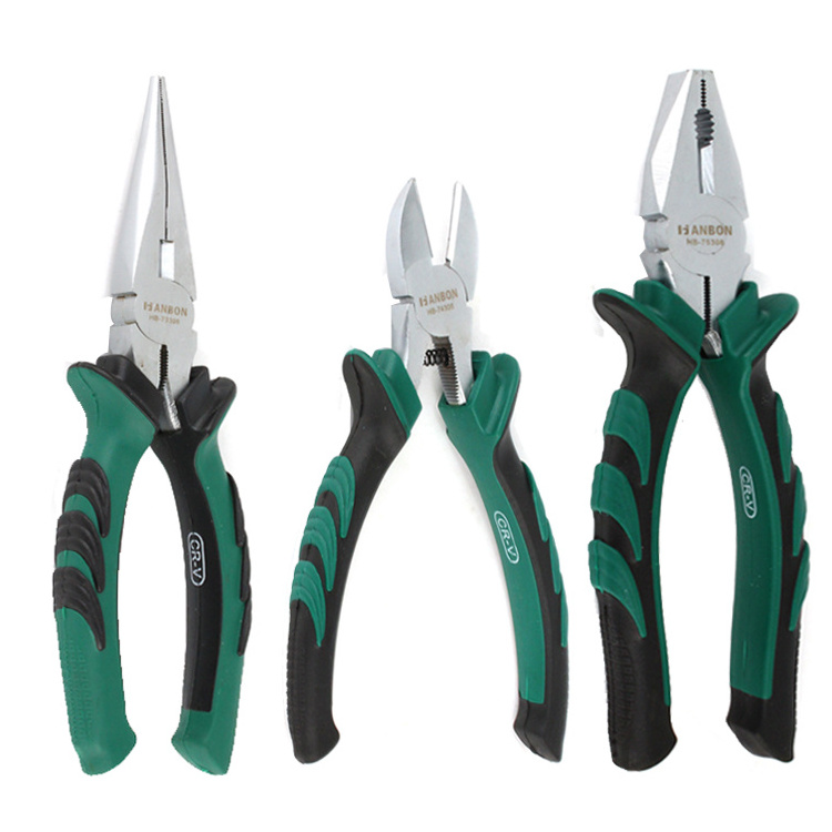 Multi FUNCTIONAL Wire Side Cutter Alicate Hand Tool Chrome Vanadium Steel Pliers Long Nose Diagonal Cutting Combination Pliers