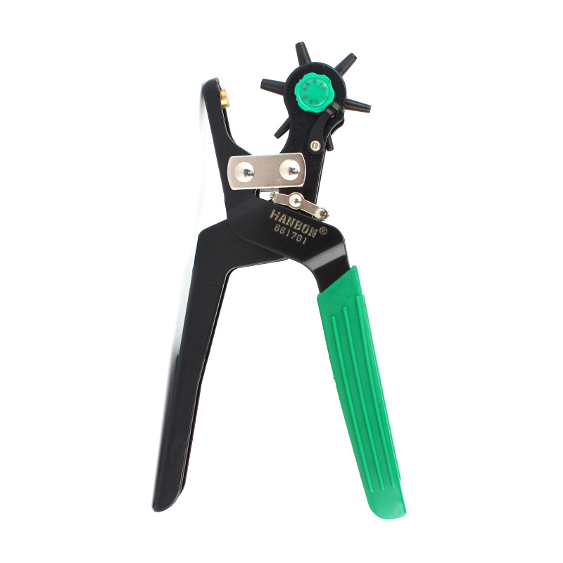 Hot Sale Leather Punching Tool 2mm-4.5mm Easily Punches Round Holes Revolving Punch Plier Tool For Belts, Straps, Fabric