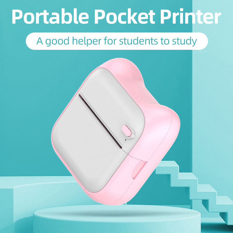 203dpi 57mm Printing Stickers Wireless Inkless Mini Pocket Label Notes Portable Photo Printer