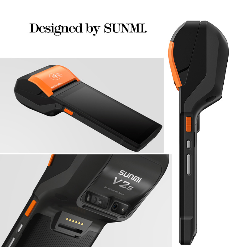 Brand Sunmi v2s android handheld pos terminal parking ticket machines car park ticket for sale