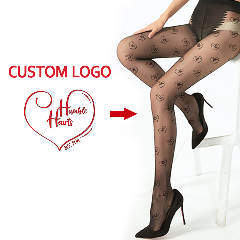 Wholesale Custom Tights Manufacturers Custom Sexy Print Leg Tights Fashion Designer Tights Pantyhose For Women