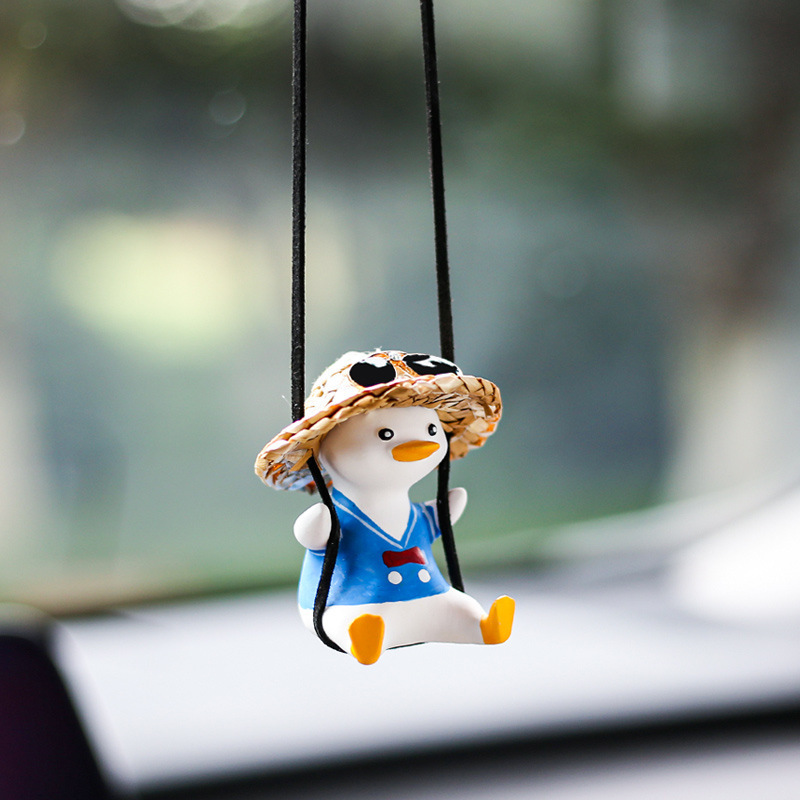 Swinging Duck Car Hanger Interior Rearview Mirror Duck Hanger On Car