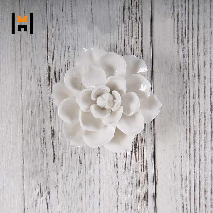 2019 new product home decor handmade ceramic flower on wall