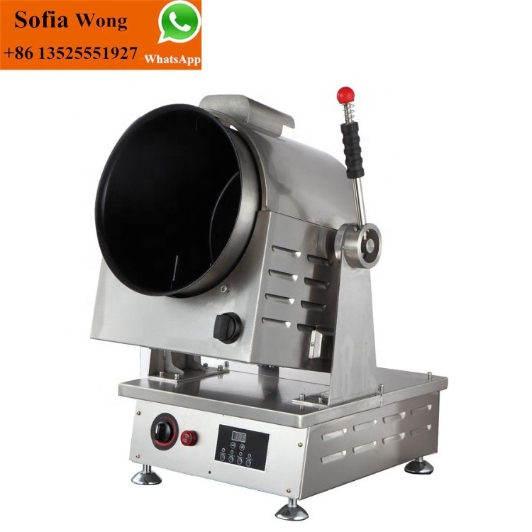 gas type automatic fry noodle rice food cooking machine