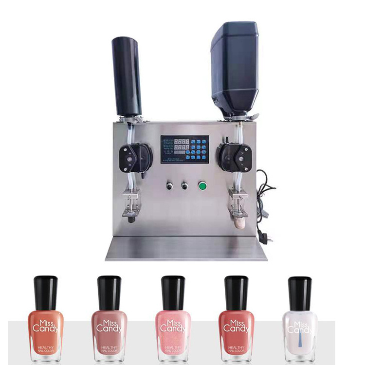 Double head single head Professional cleaning water mascara cream nail gel polish filling machine