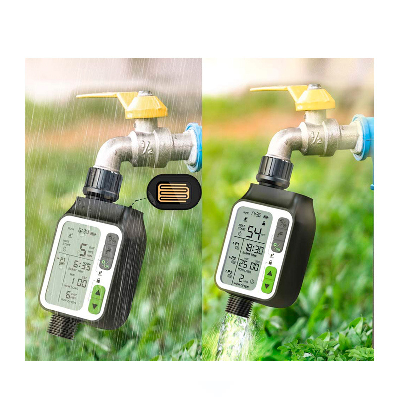 Drip Irrigation System Automatic Watering Controller Garden Water Pump Timer With Rain Sensor Function