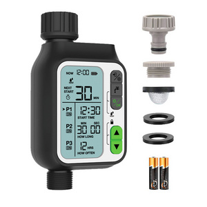 Automatic Farm Irrigation System LCD Display Digital Irrigation Garden Water Timer With Rain Sensor Function