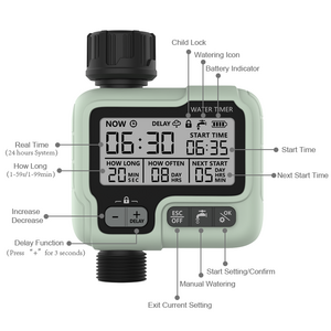 New Design Electronic Automatic Water Timer Garden Watering Irrigation System Sprinkler Control Timer