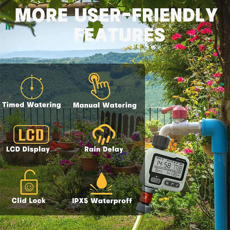 Digital Hose Irrigation Water Timer Automatic Garden Drip Watering Timer With One Year Warranty