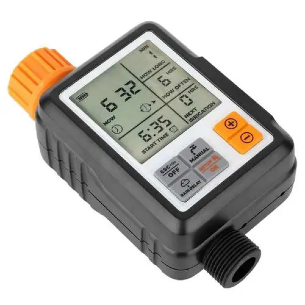 New Design Outdoor Yard Electronic Automatic Water Timer Garden Watering Irrigation System Sprinkler Control Timer Black