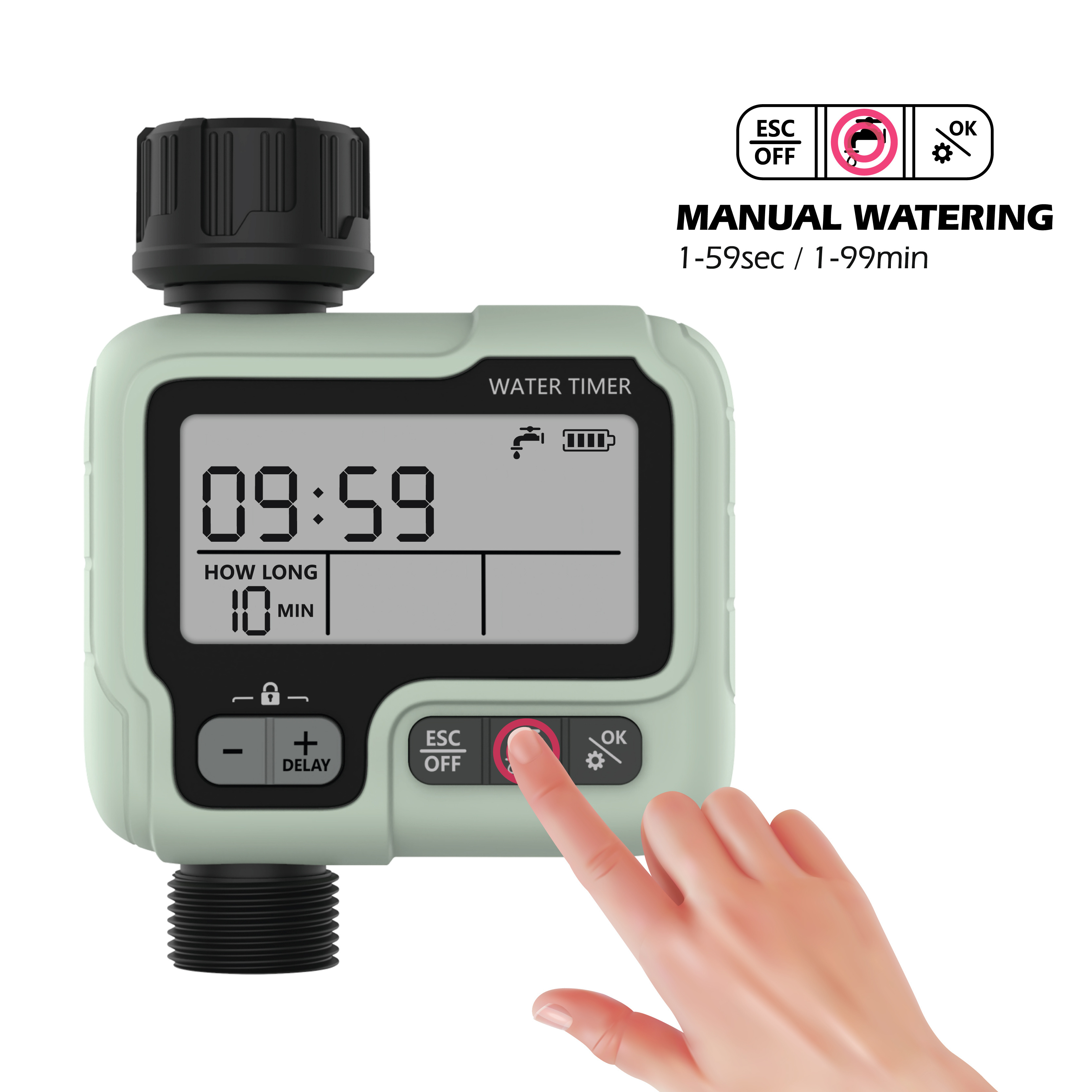 Hose Water Tap Timer Garden Irrigation System Controller Watering Computer Waterproof