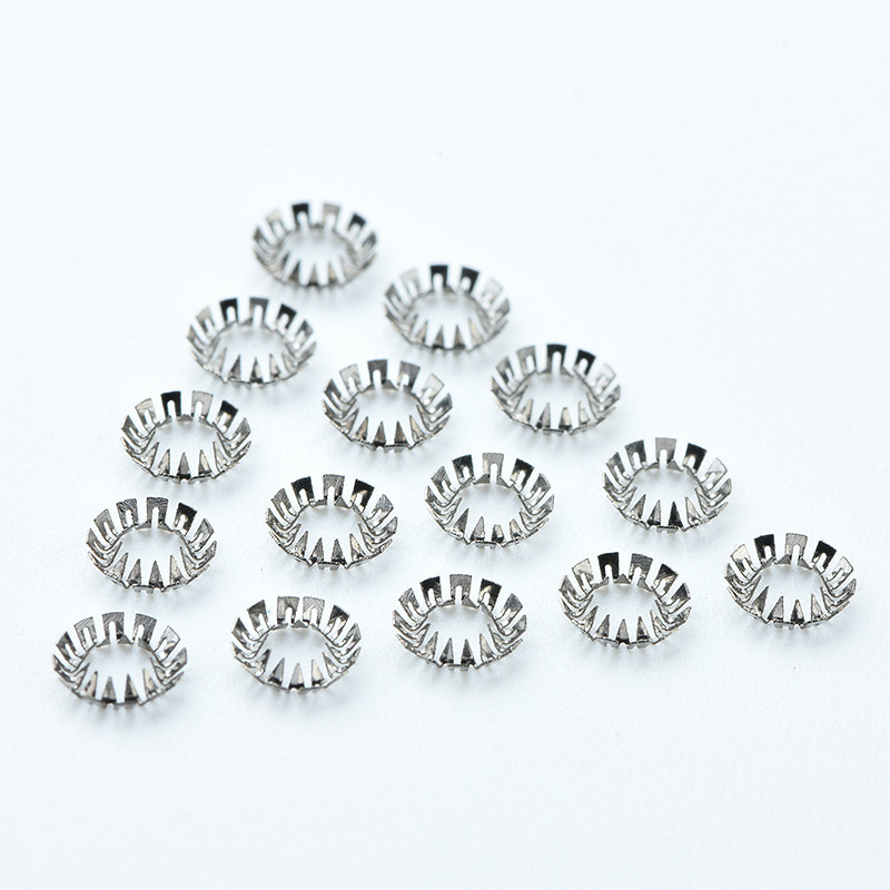 Manufacturer produces serrated circular washers stainless steel stamped quick connectors integrated springs Canted Coil spring