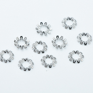 Manufacturer's direct sales integrated spring serrated circular washer stainless steel stamped quick connector spring plate