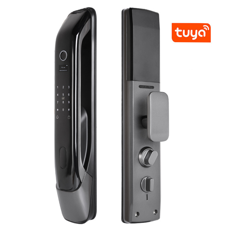 Tuya WIFI App High Security Fully Automatic Smart Lock Biometric Fingerprint  Automatic Smart Door Lock