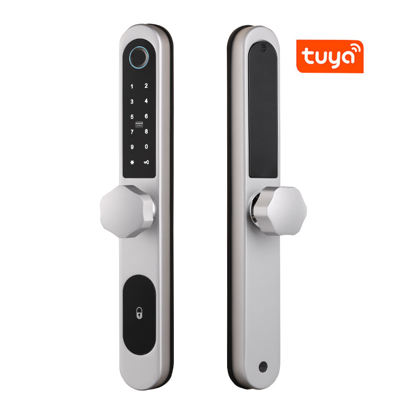 Outdoor double sided electric door lock fingerprint waterproof lock Tuya APP Smart digital code Patio sliding gate Door Lock