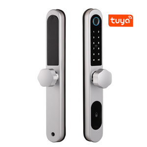 Outdoor double sided electric door lock fingerprint waterproof lock Tuya APP Smart digital code Patio sliding gate Door Lock