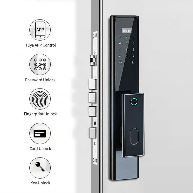 wholesale smart door lock tuya wifi fingerprint IC card temporary password keyless door locks