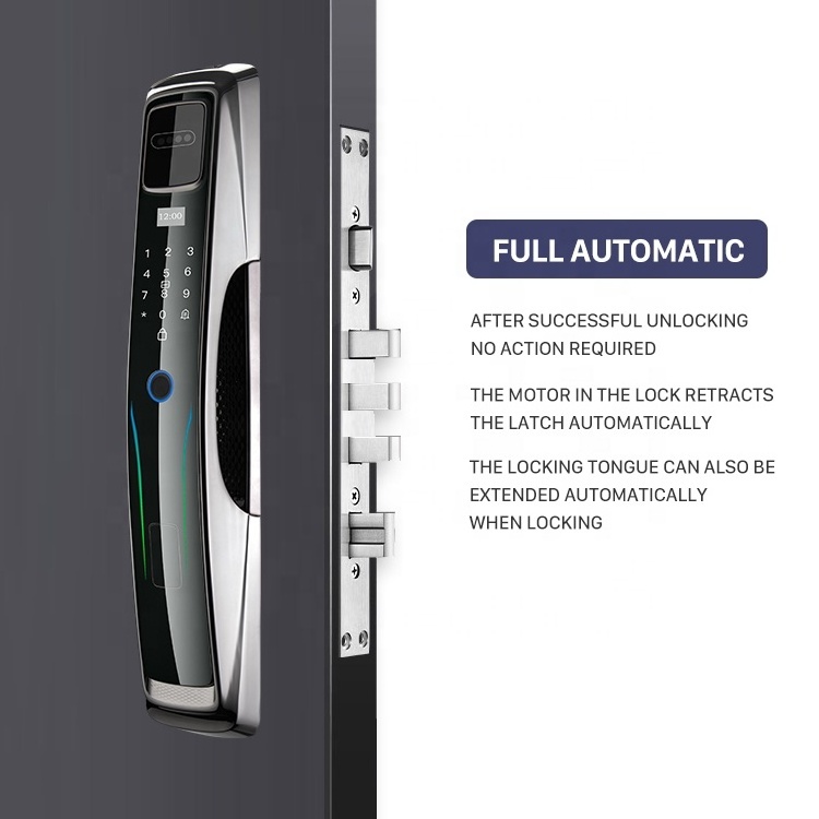 Handaily 4200mah Lithium battery 6068 mortise keyless door lock smart lock wifi fingerprint face recognit lock