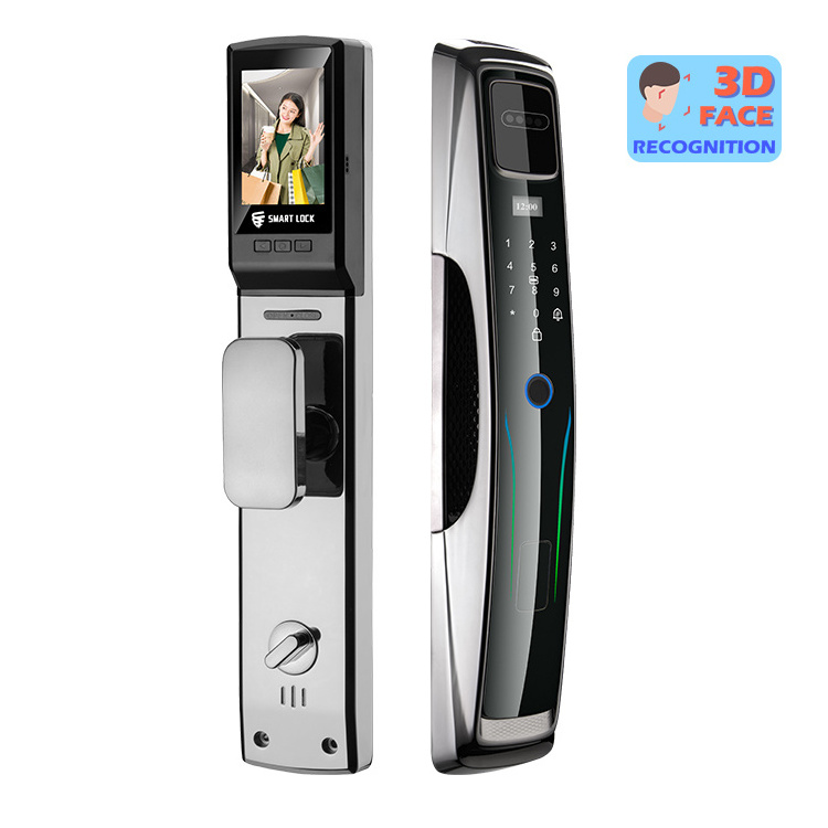 Handaily 4200mah Lithium battery 6068 mortise keyless door lock smart lock wifi fingerprint face recognit lock