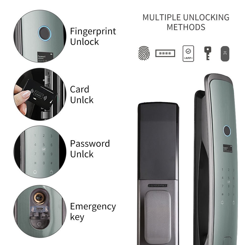 Handaily good quality tuya keyless door lock rechargeable digital lock fingerprint password smart lock door