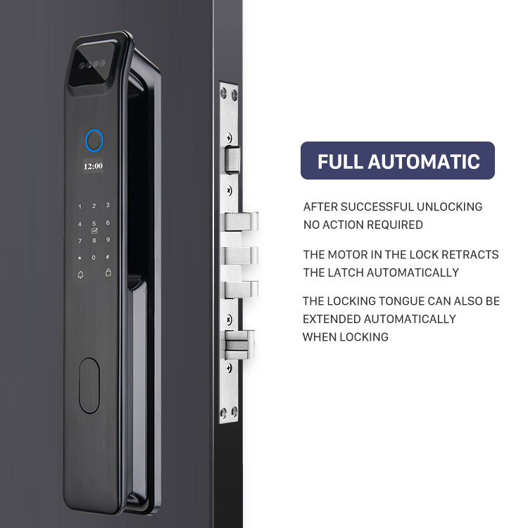 Automatic Electronic Fingerprint Biometric Lock Cerradura WIFI Smart Lock 3D Face Recognition Digital Door Lock With Camera