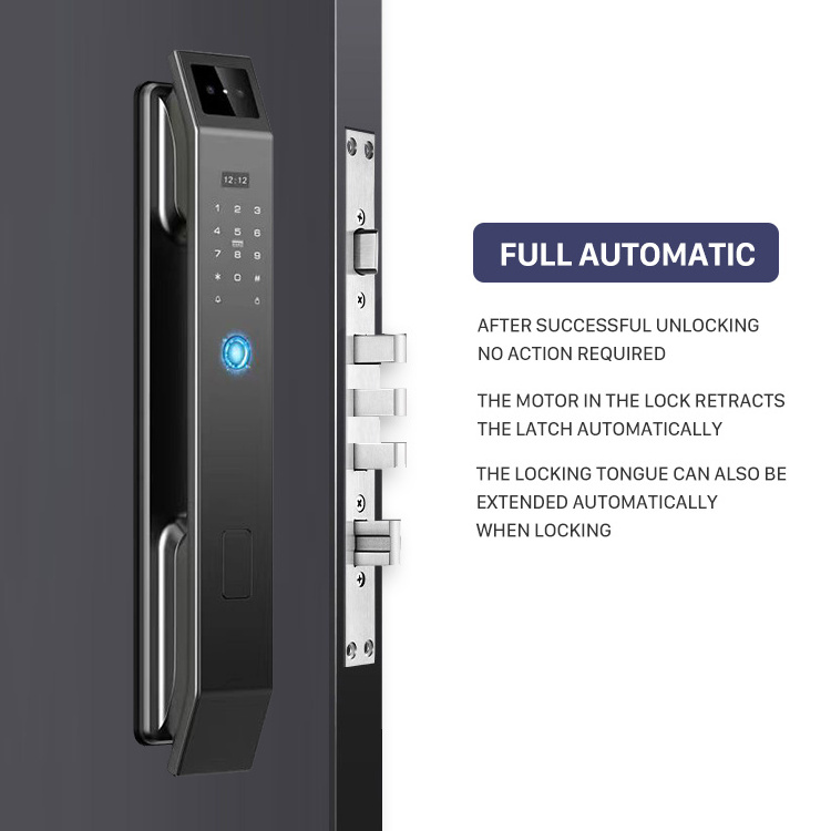 3D Face Recognition WIFI APP Cerradura Inteligente Key Password Card Smart Door Lock Fingerprint Digital Door Lock With Camera