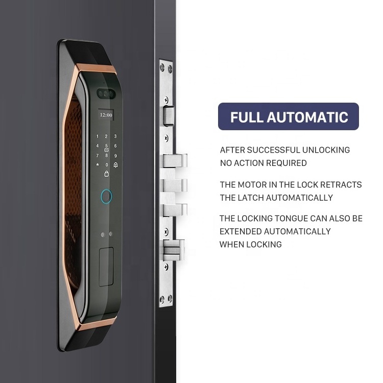 3D Face Recognition Real Time Video Intercom Smart Door Lock  Digital Keyless Fingerprint Cerradura Inteligente Con WIFI Lock