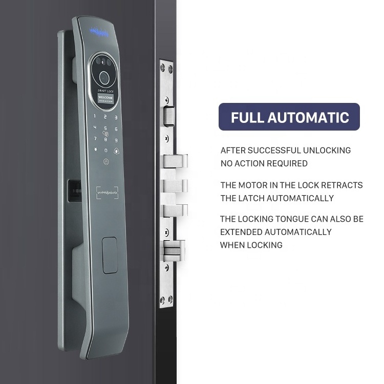 Wholesale Automatic Face Recognition Real Time Video Intercom Tuya App WIFI Outdoor Gate Digital Keyless Smart Door Lock