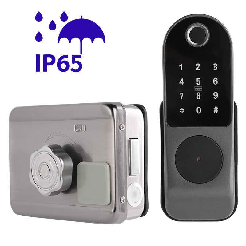 TUYA zigbee Waterproof Smart Door Lock TTLock WiFi Fingerprint Home Lever Gate Locker  Electronic Deadbolt Door Lock