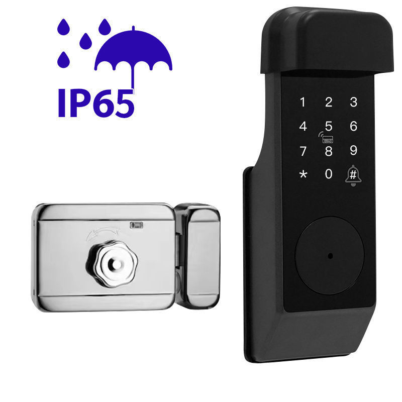 IP65 Waterproof smart doorlock Tuya Wifi Gate RIM lock Outdoor Digital keypad code electronic lock