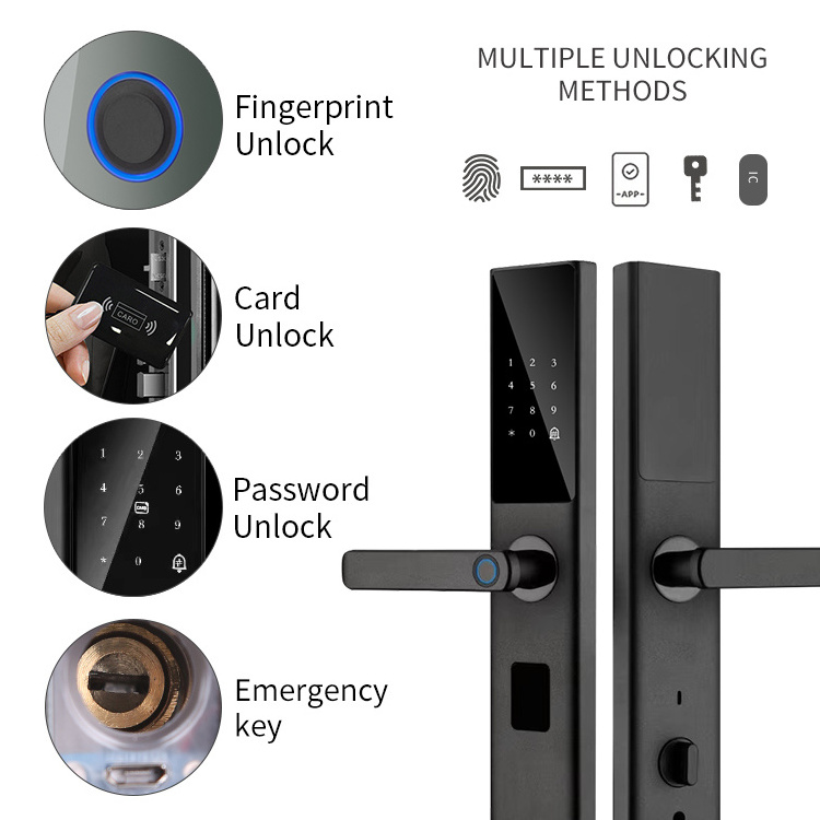 Wholesale Price Smart Lock Tuya WIFI APP Fingerprint Cerradura Inteligente Handle Digital Keyless Door Lock