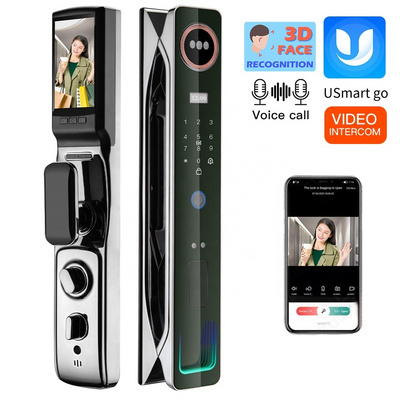 Face Recognition Digital Door Lock Biometric Fingerprint RFID Intelligent Security Video Intercom Push Pull Smart Door Lock