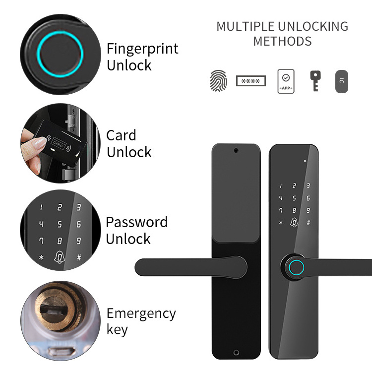 Handaily  Hotel Smart Door Lock  Password Key less Apartment  Lock Tuya APP Digital Door Lock TTlock