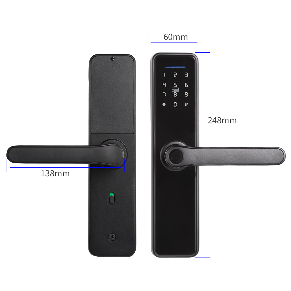 smart WIFI TUYA APP biometric fingerprint door lock top seller handle door lock Digital lock for wooden doors