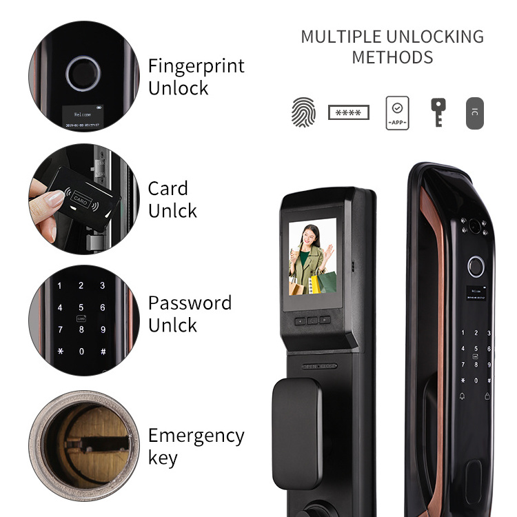 smart digital keyless app remote control alexa security fingerprint factory camera wifi lock