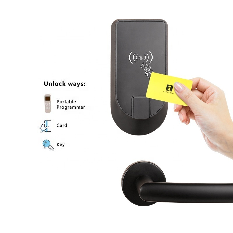 Hotel Room Door Lock ANSI Standard Mortise Electronic Smart RFID Key Card Hotel Door Lock with Management Software System