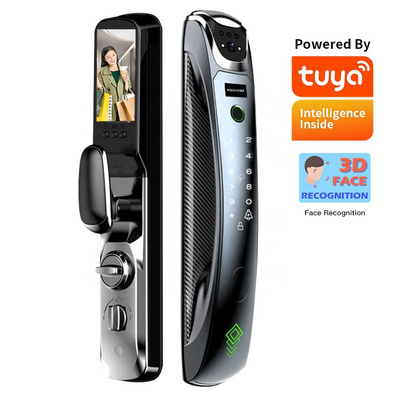 Factory Price Tuya APP WiFi Outdoor 3D Face Recognition Card NFC Smart Door Lock With Camera Fingerprint Door Bell