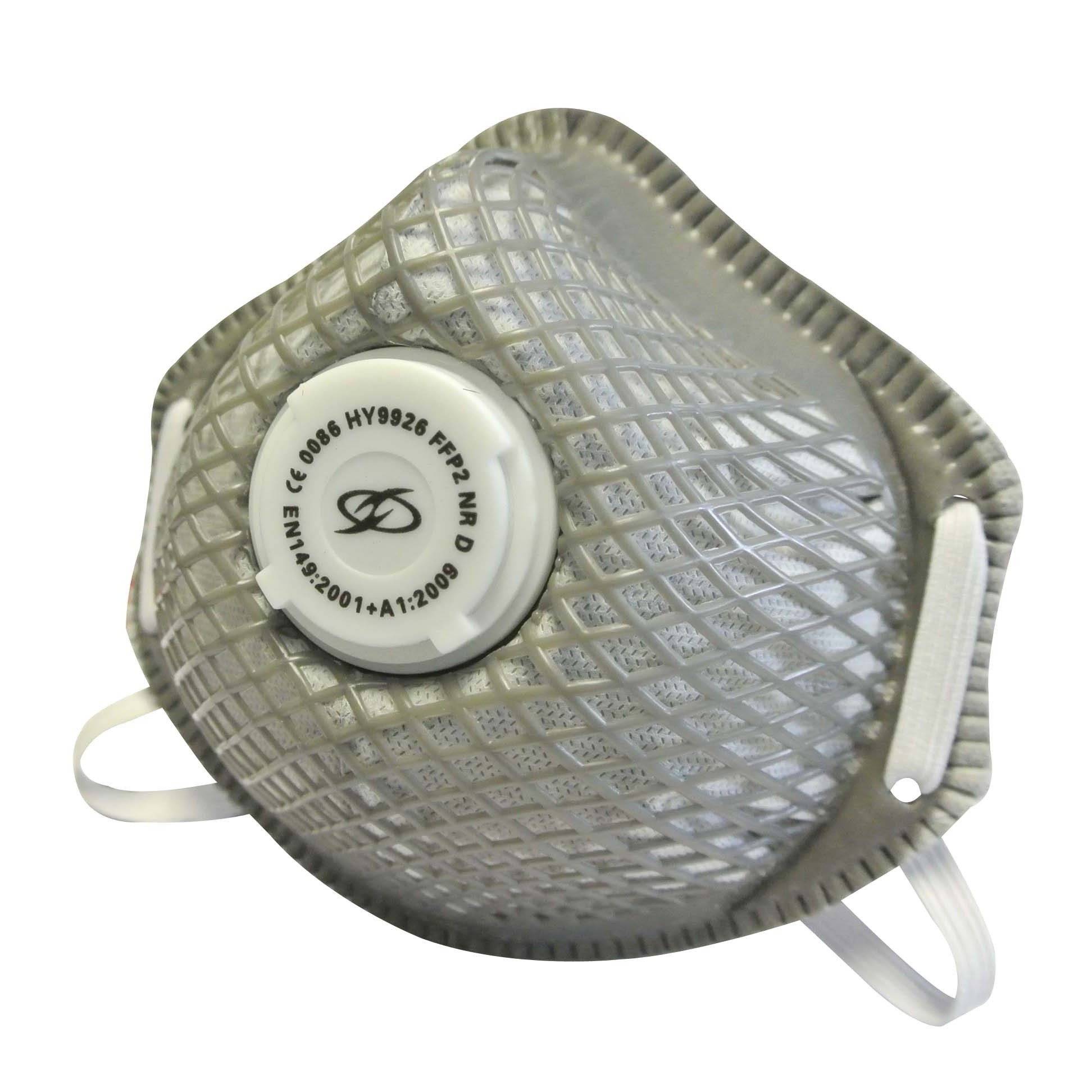 disposable FFP2 active carbon mask respirator with mesh shell