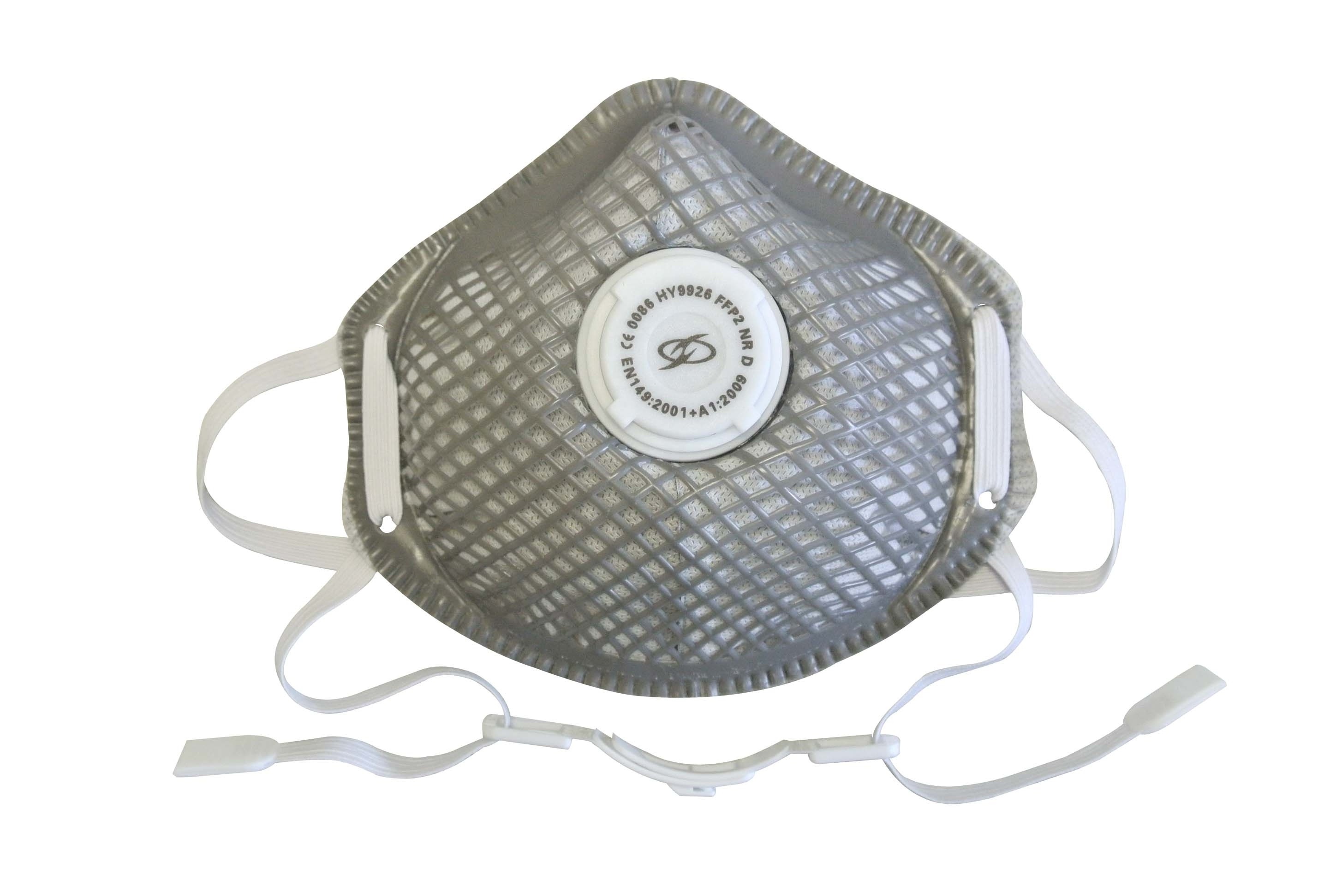 disposable FFP2 active carbon mask respirator with mesh shell