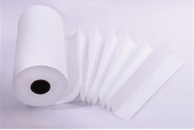 HEPA filter material, PP melt blown laminated with PET support layer, low pressure drop