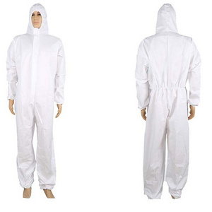 HY BRADN 35 years manufactory white wing coverall SMS material CE type 5/6 standard protective coverall