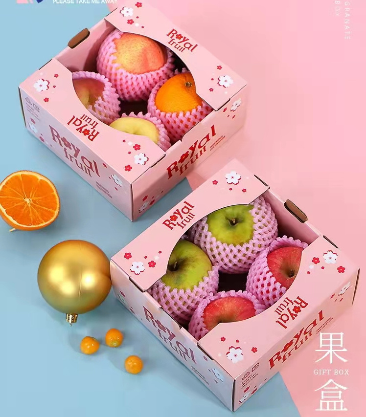 Multi Sizes Cardboard Corrugated Sweet Paper Fruit Cake Packaging Boxes Food Banana Carton Box With Window