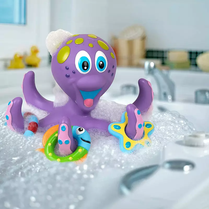 Cheap Price Eco-friendly Ring Toss Pretend Play No-Toxic for Toddlers Kids Funny Baby Octopus Child Bath Toys