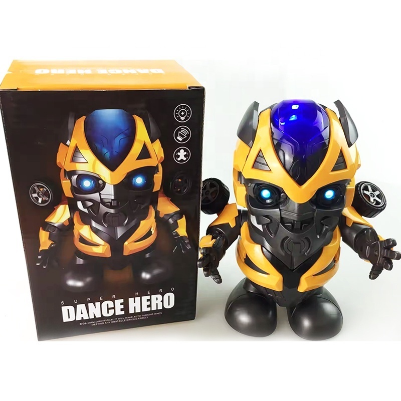 Wholesale Electronic Toy Action Figure Toy LED Flashlight Sound Man Dance Hero Robot Electric Toys For Kids