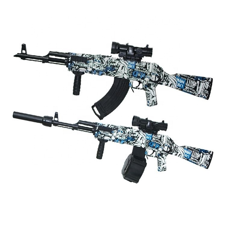 2023 Automatic Plastic Ak47 Kids Outdoor Play Toy Gun Akm-47 Waterproof Soaker Electric Rx Metal Water Ball Akm47 Gel Baster Gun