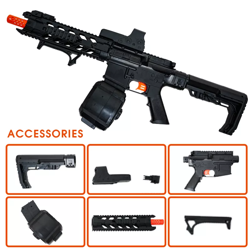 Hot Selling Fun Shooting Game M4 M416 Water Gel Soft Ball Toy Gun Black Splatter Ball Gun Electric Gel Gun For Christmas Gift