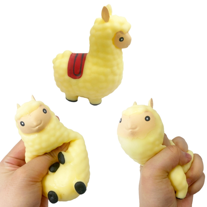 Stretchy Sand Filled Animals Alpaca Squeeze Fidget Toy Stretchy Alpaca Squeeze Stretch animal toys