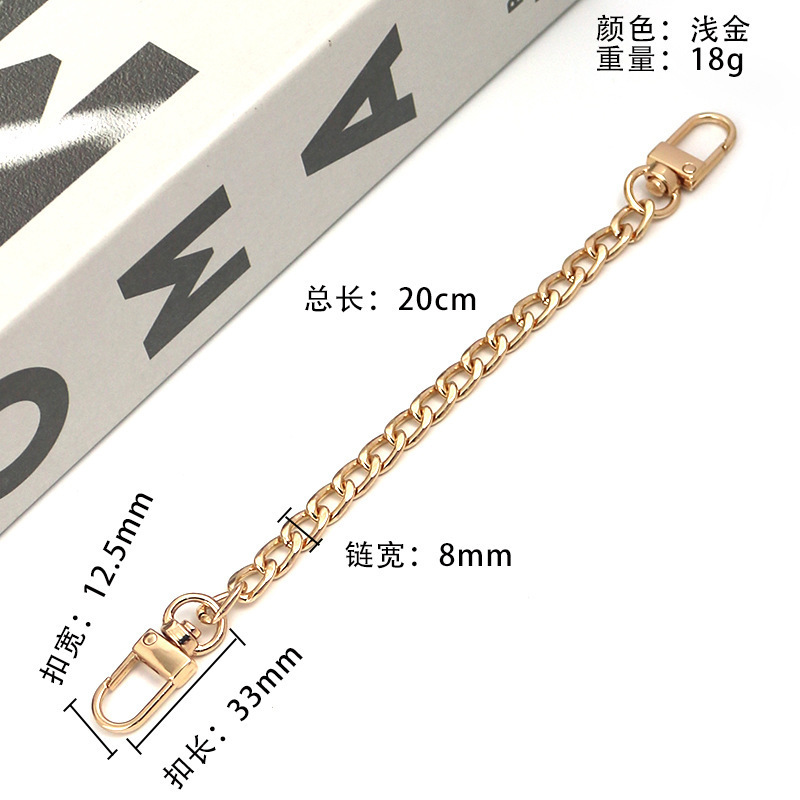 manufacture custom iron hardware various specifications gold thick bag chain accessories metal strap for handbag shoes